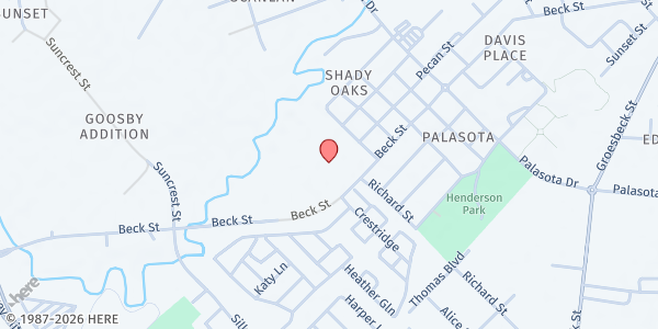 Map showing Boys & Girls Club of Brazos Valley at 1910 Beck St., Bryan, TX