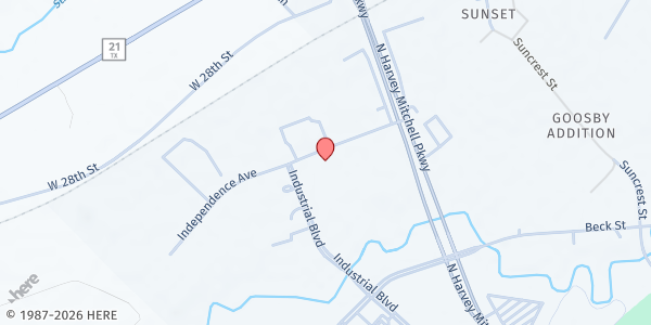 Map showing Brazos Valley Food Bank at Brazos Valley Food Bank, Bryan, TX
