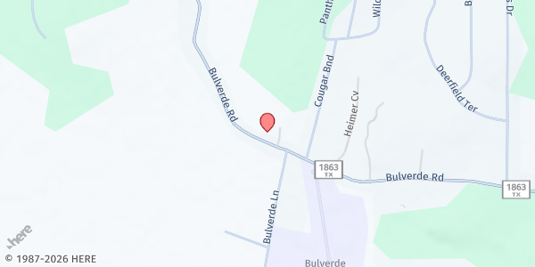 Map showing Provisions Outreach at 2295-1 Bulverde Rd., Bulverde, TX