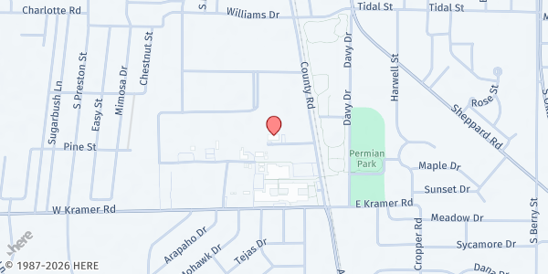 Map showing Burkburnett Boys & Girls Club at 800 County Rd, Burkburnett, TX