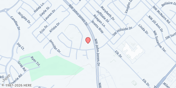 Map showing Victory Family Church Mobile at 455 NW. John Jones Dr., Burleson, TX