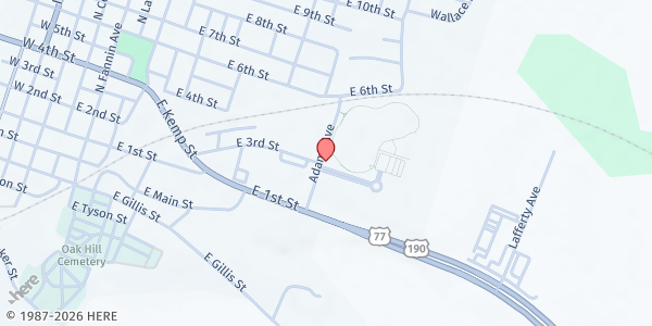 Map showing The Yards of Cameron at 301 Adams Ave., Cameron, TX