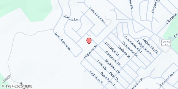 Map showing Canyon Lake United Methodist Church at 206 Flintstone Dr., Canyon Lake, TX