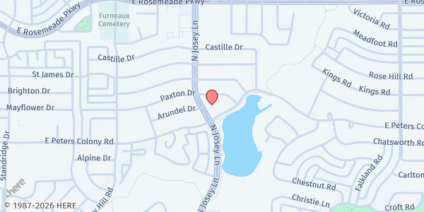 Map showing Holy Covenant UMC Food Pantry at 1901 E. Peters Colony Rd., Carrollton, TX