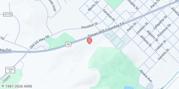 Map showing First Baptist Church Castroville at 1408 ALSACE AVE, CASTROVILLE, TX