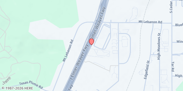 Map showing STRAIGHT STREET at 1542 S. HWY 67, CEDAR HILL, TX