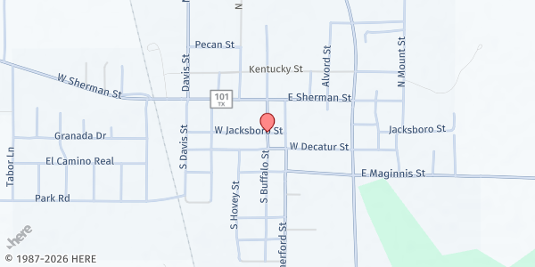 Map showing Chico Mobile at 306 N Hwy 101, Chico, TX