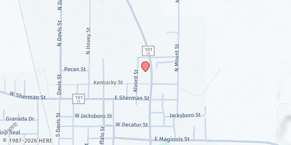 Map showing Chico Mobile Pantry at 306 TX-101, Chico, TX