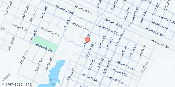 Map showing Childress Busy Beavers Senior Citizens at 403 S Main St, Childress, TX