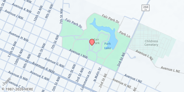Map showing Childress Meals on Wheels at 1000 3rd St NW, Childress, TX