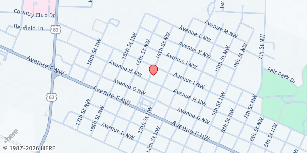 Map showing CSFP Childress Hope For U at 1310 Avenue H Northwest, Childress, TX