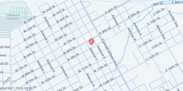 Map showing Cisco Food Pantry at 202 W 9th St., Cisco, TX