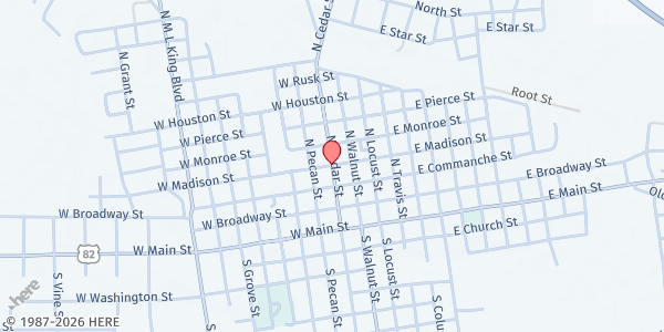 Map showing Clarksville Food Pantry at 137 Hwy 37 South, Clarksville, TX