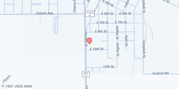 Map showing Armstrong County Direct Mobile Distribution - Claude at 901 Hurley Ave., Claude, TX