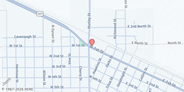 Map showing DMD Armstrong at 901 S. Hurley, Claude, TX