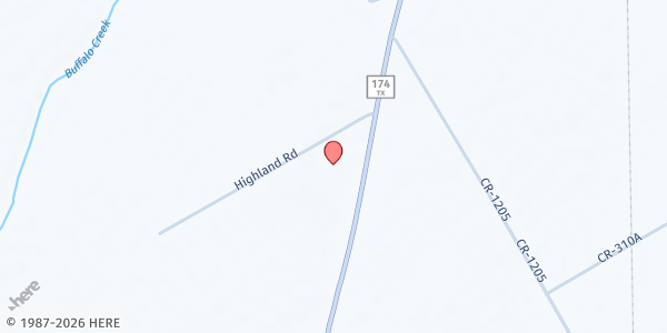 Map showing Country Life SDA Church Mobile at 3452 TX-174, Cleburne, TX