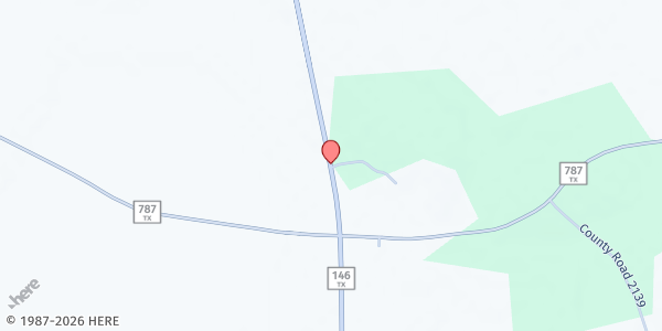 Map showing Rainbow Baptist Church at 30759 N. Hwy. 146, Cleveland, TX