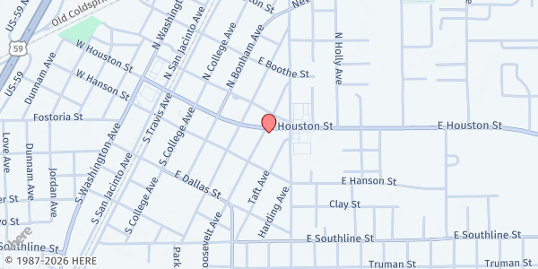 Map showing Trinity River Food Bank at 1768 County Rd. 3558, Cleveland, TX