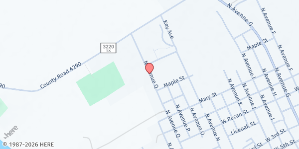 Map showing Clifton High School Mobile Pantry at 1102 N. Ave. Q, Clifton, TX