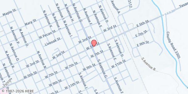 Map showing Clifton Mobile at Clifton Football Stadium, Clifton, TX