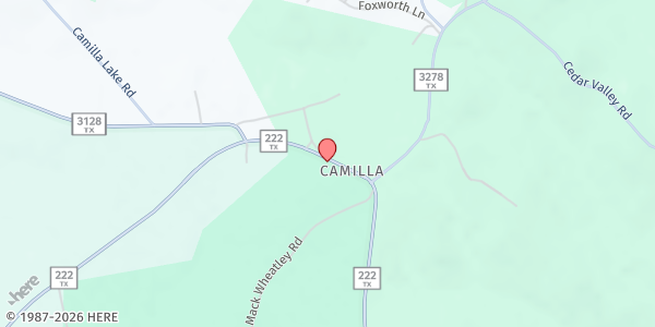 Map showing Victory Gospel Church at North 3720 FM 222 Loop, Coldspring, TX