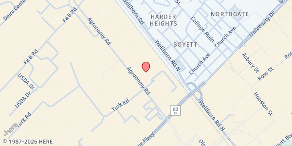 Map showing The 12th Can at 330 Agronomy Rd., College Station, TX