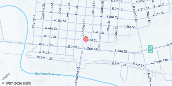 Map showing Community Mission of Colorado City at 301 E. 3rd St., Colorado City, TX