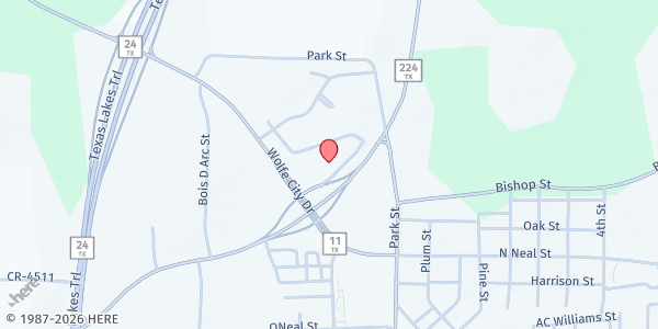 Map showing Bread of Life Food Pantry - Commerce at 301 TX-224, Commerce, TX