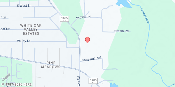 Map showing Caney Creek Cowboy Church Mobile Market at 17703 Nonesuch Rd., Conroe, TX