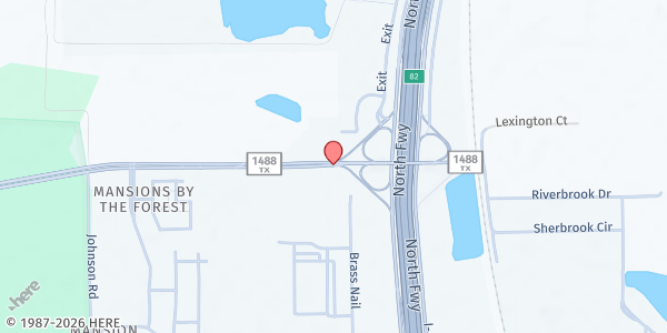 Map showing Grace Crossing at 105 FM 1488, Conroe, TX