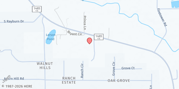 Map showing Iglesia Cristiana Monte Sinai Mobile Market at 16754 FM 1485, Conroe, TX