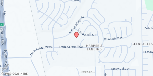 Map showing Montgomery County Food Bank - Location 15 at Montgomery County Food Bank - Location 1, Conroe, TX