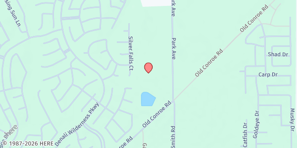 Map showing RCCG Christ The Rock Church at 14030 Park Ave., Conroe, TX