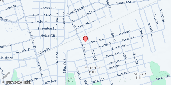 Map showing Salvation Army - Conroe at 304 Avenue E, Conroe, TX