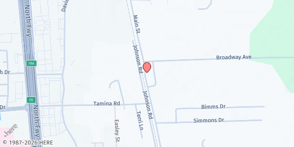 Map showing Tamina Community Center at 18963 Main Street, Conroe, TX