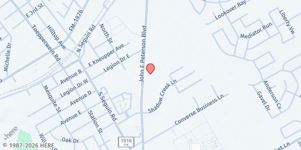 Map showing Converse First Baptist Church at 9162 Farm-To-Market Rd. 78, Converse, TX