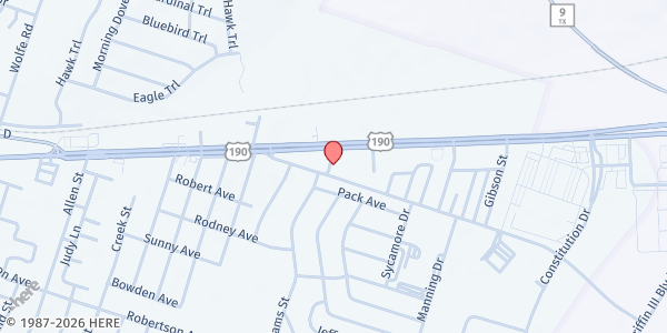 Map showing The Refuge Corporation - Main Location at 811-A Martin Luther King Jr. Dr., Copperas Cove, TX