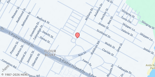 Map showing Church Without Walls at 737 Claride St., Corpus Christi, TX