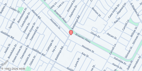 Map showing Quiet Time Ministries at 4202 Kostoryz Rd., Corpus Christi, TX