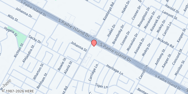 Map showing Saint Cyril & Methodius Church at 3201 S. Padre Island Dr., Corpus Christi, TX