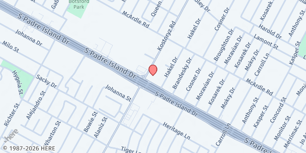Map showing SS. Cyril & Methodius Catholic Church at 3210 S. Padre Island Dr., Corpus Christi, TX