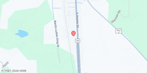 Map showing Corrigan Christian Resource Center at 915 S. Home St., Corrigan, TX