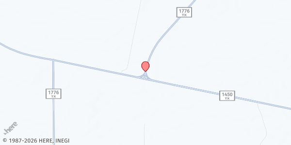 Map showing Old Fire House Mobile Pantry at 4651 FM 1776, Coyanosa, TX