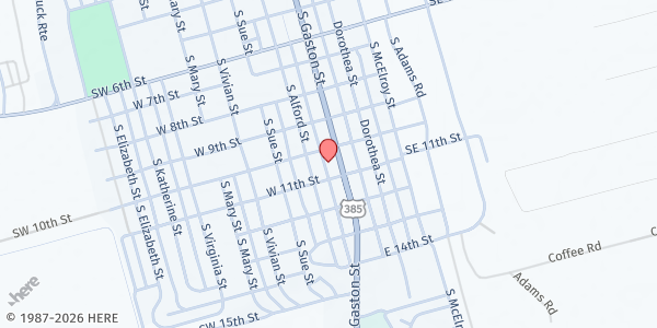 Map showing First UMC Crane at 1010 Andrews Hwy., Crane, TX