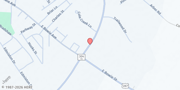 Map showing Harvest Church Food Pantry at 1403 E Loop 304, Crockett, TX