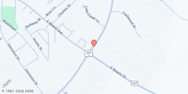 Map showing Lifepointe Church at 1417 E Loop 304, Crockett, TX