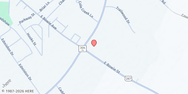 Map showing Lifepointe Church at 1417 E. Loop 304, Crockett, TX