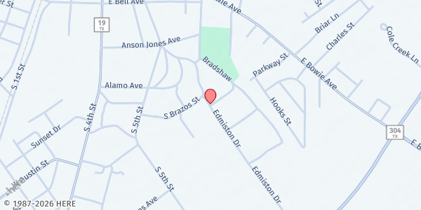 Map showing Piney Woods Lions Club at 1100 Edmiston Drive, Crockett, TX