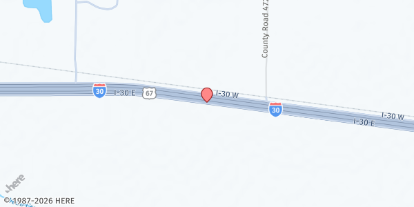 Map showing Cumby Food Pantry at 8285 I-30 Frontage Rd., Cumby, TX