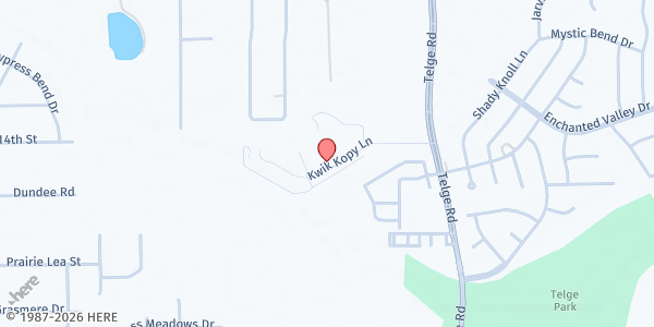 Map showing Hope Disaster Recovery - Cypress at 12715 Telge Rd., Cypress, TX